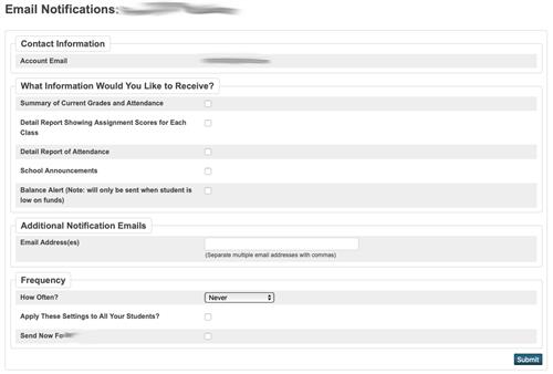 powerschool email options 